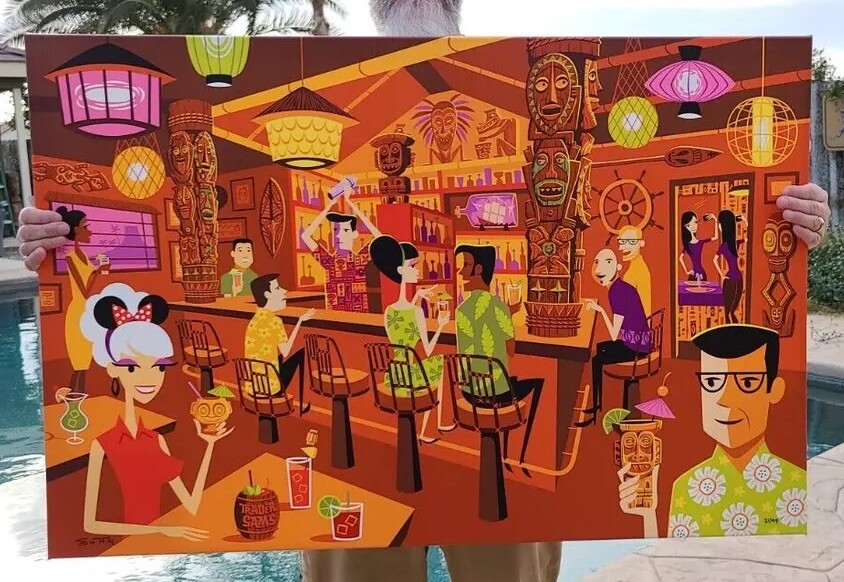 Disney SHAG Trader Sam’s “ In The Enchanted Tiki Bar” LE 24/95 45″x27″ Canvas Disney SHAG Trader Sam’s “ In The Enchanted Tiki Bar” LE 24/95 45″x27″ Canvas