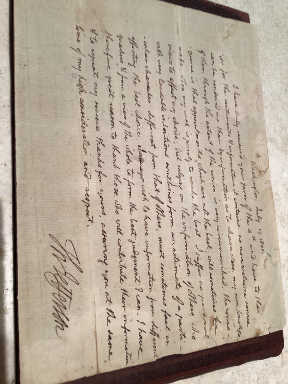Thomas Jefferson, 1801 Important Letter Written ,Signed - Pres. Appointments Thomas Jefferson, 1801 Important Letter Written ,Signed - Pres. Appointments
