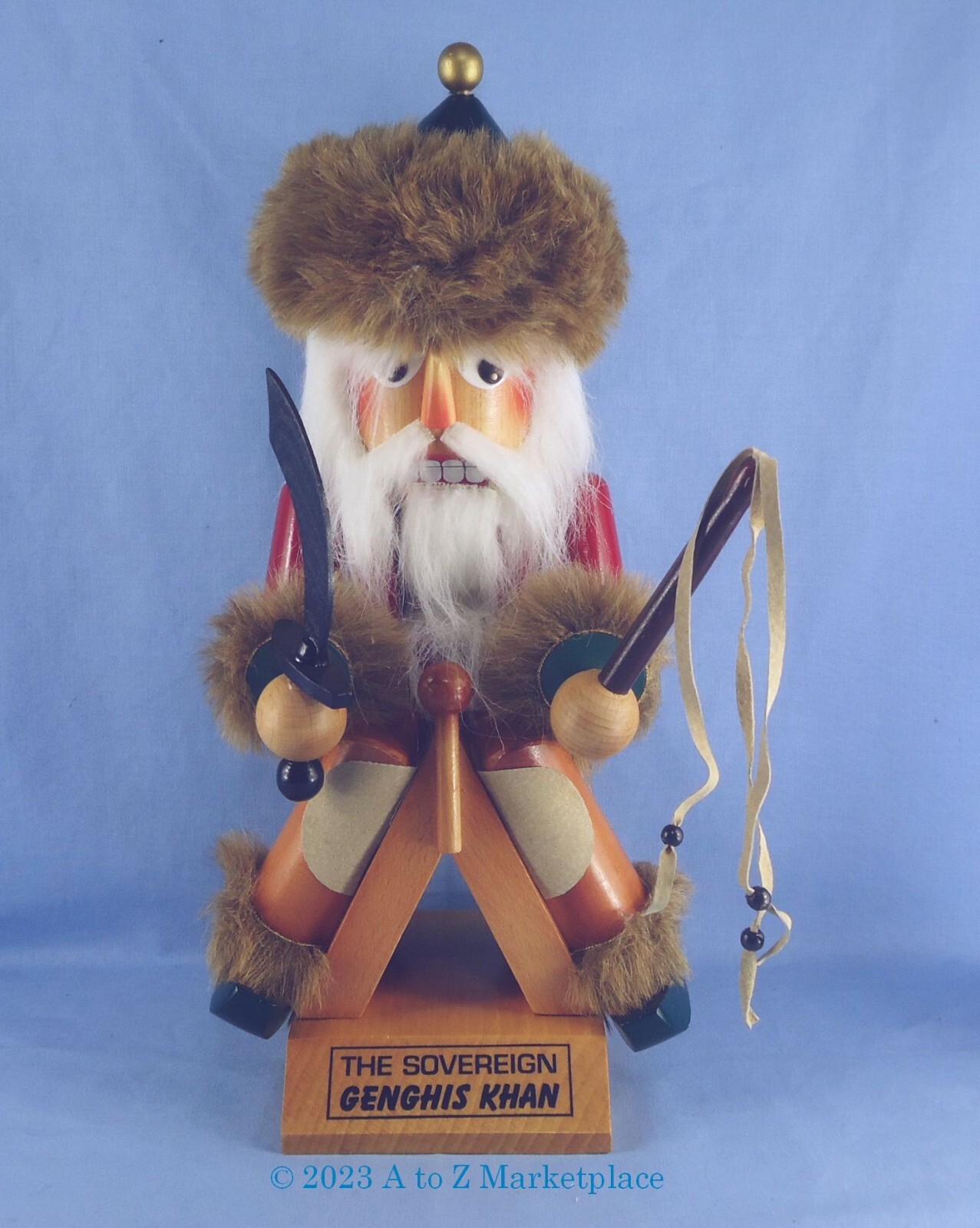 Vintage German Nutcracker Steinbach Genghis Kahn S886 14 Vintage German Nutcracker Steinbach Genghis Kahn S886 14