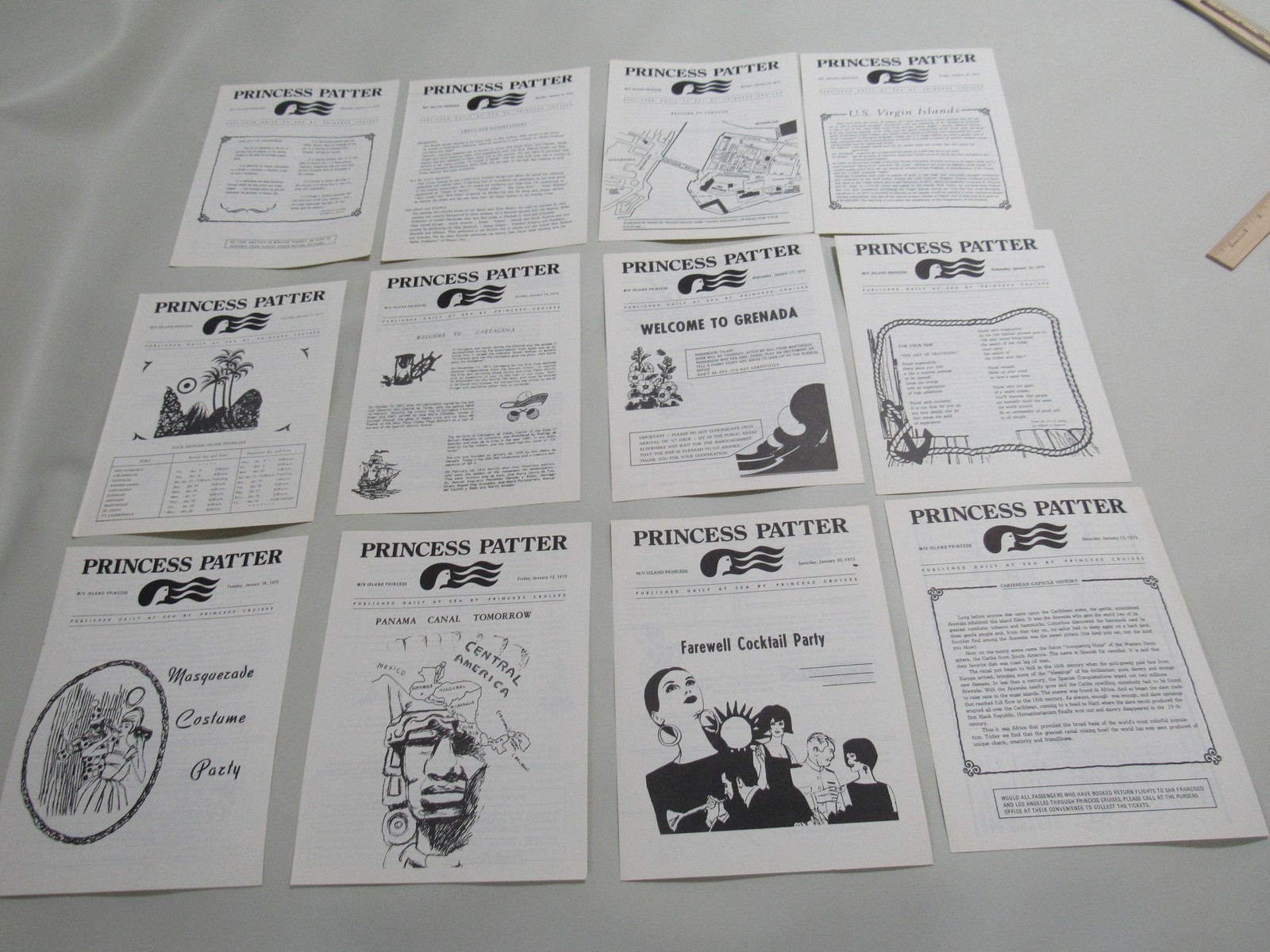 Vintage 1973 Princess Cruises Patter Island Princess Lot 11 Newsletters Cruise Vintage 1973 Princess Cruises Patter Island Princess Lot 11 Newsletters Cruise