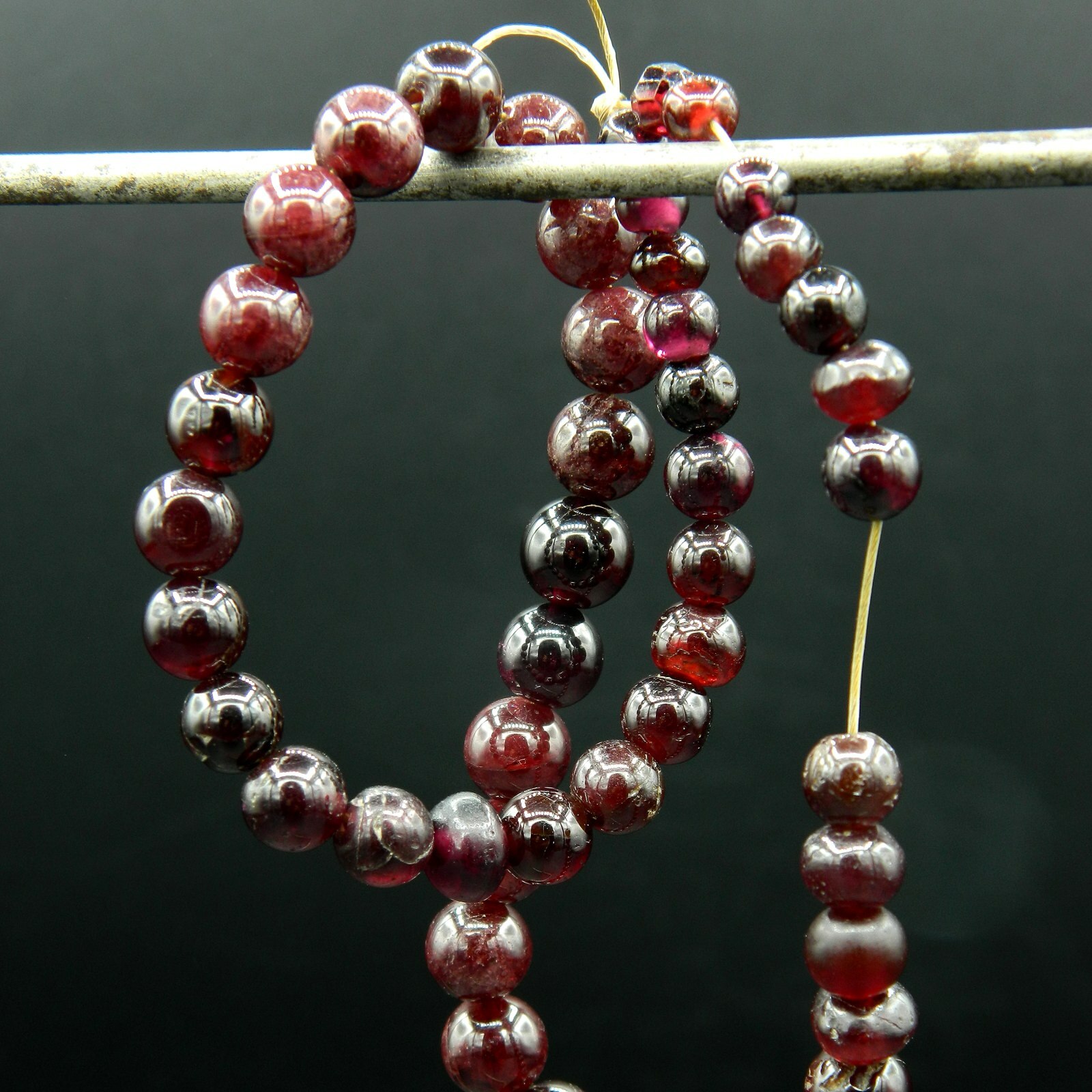 KYRA MINT - 50 Ancient PYROPE Garnet BALLS - 5 to 7.5mm dia - MEDIEVAL Sahara KYRA MINT - 50 Ancient PYROPE Garnet BALLS - 5 to 7.5mm dia - MEDIEVAL Sahara