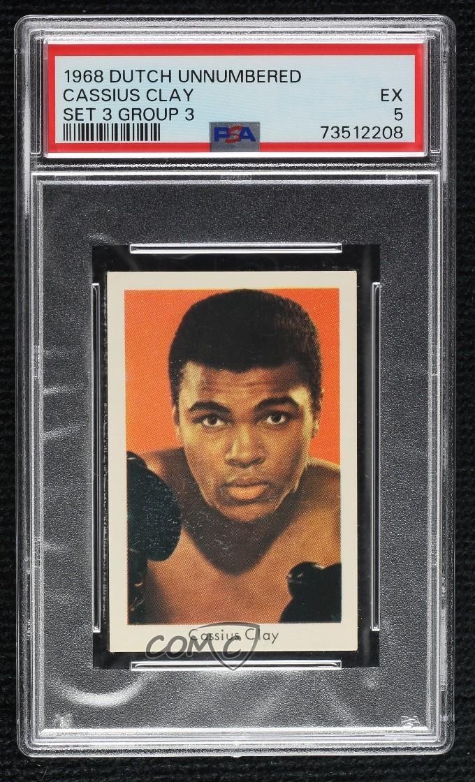 1966-68 Dutch Gum Unnumbered Set 3 Muhammad Ali Cassius Clay PSA 5 04le 1966-68 Dutch Gum Unnumbered Set 3 Muhammad Ali Cassius Clay PSA 5 04le