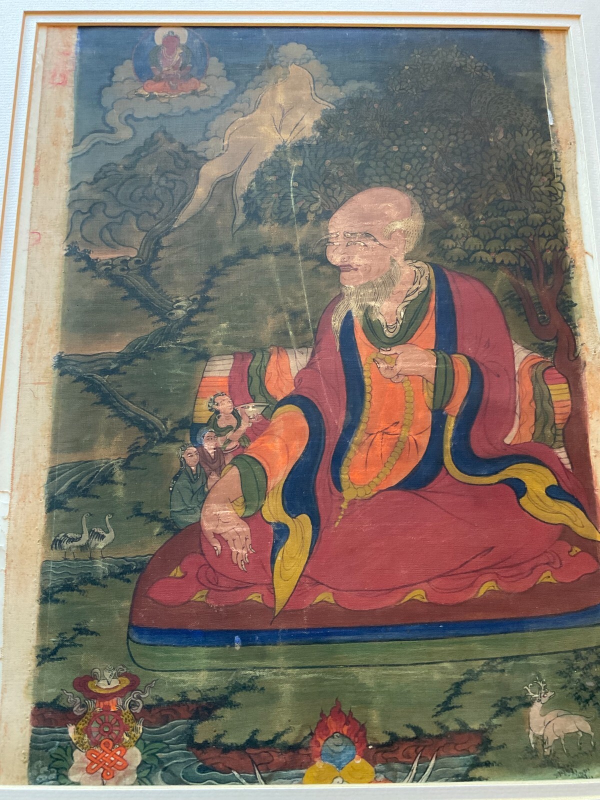 Very Rare Eastern Tibet Thangka depicting the Sage of Long Life , 18th century Very Rare Eastern Tibet Thangka depicting the Sage of Long Life , 18th century