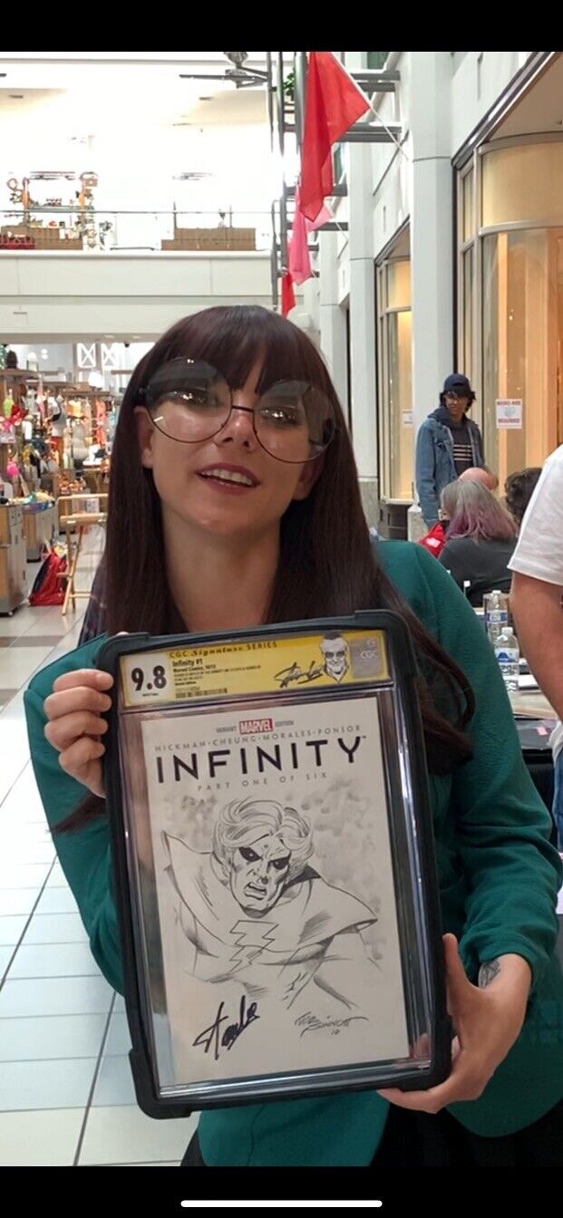 Infinity 1#  cgc 9.8 Adam Warlock sketched by Joe Sinnott and Signed By Stan Lee