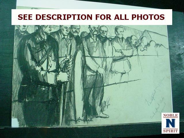 Noblespirit  3970 Important Peter Arno Signed Charcoal Drawing 
