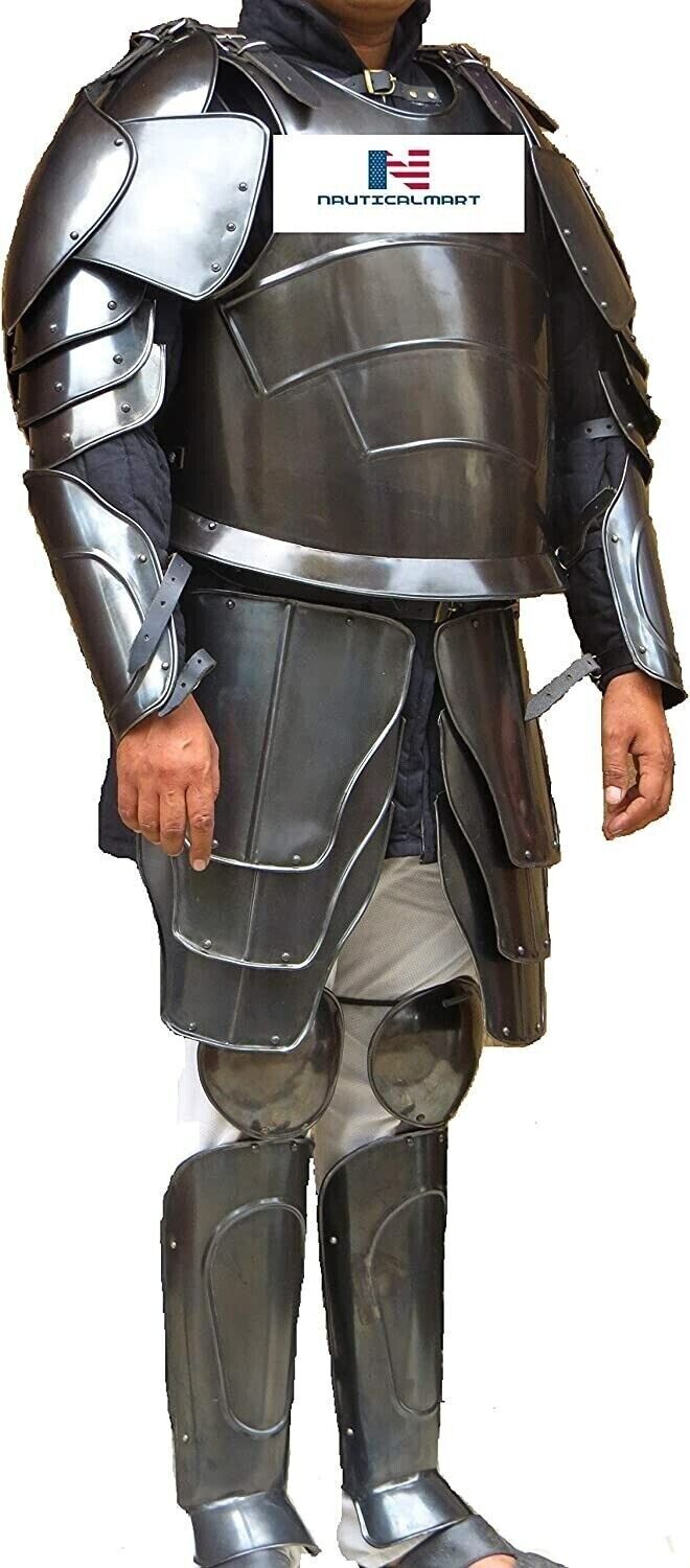 Conquest Undead Knight Armour Set Complete Black Medieval Suit of Armor Arm Guar