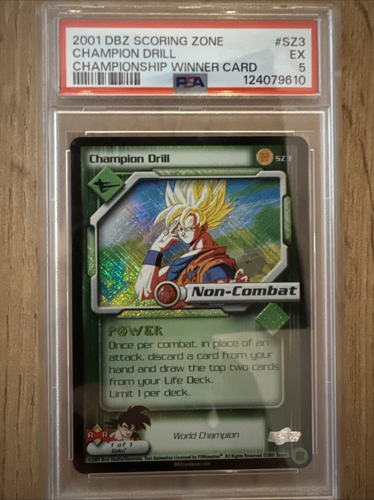 2001 SCORE DRAGON BALL Z SCORING ZONE #SZ3 CHAMPION DRILL PSA 5 2001 SCORE DRAGON BALL Z SCORING ZONE #SZ3 CHAMPION DRILL PSA 5