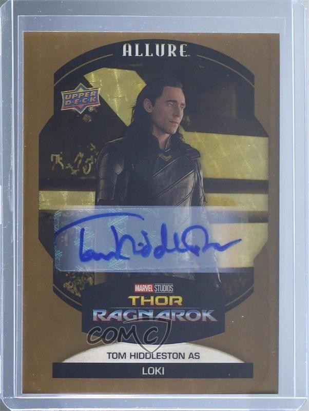 2022 Marvel Allure Golden Treasures 1/1 as Loki Tom Hiddleston #63 Auto a0l 2022 Marvel Allure Golden Treasures 1/1 as Loki Tom Hiddleston #63 Auto a0l