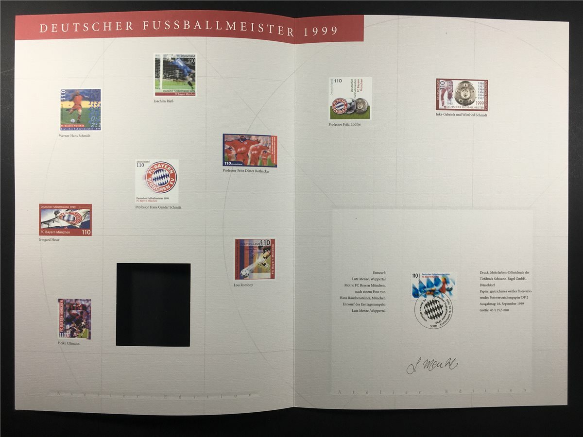 ART EDITION 1999/31 2074 FOOTBALL FC BAYERN MUNICH MUNICH FCB ART EDITION 1999/31 2074 FOOTBALL FC BAYERN MUNICH MUNICH FCB