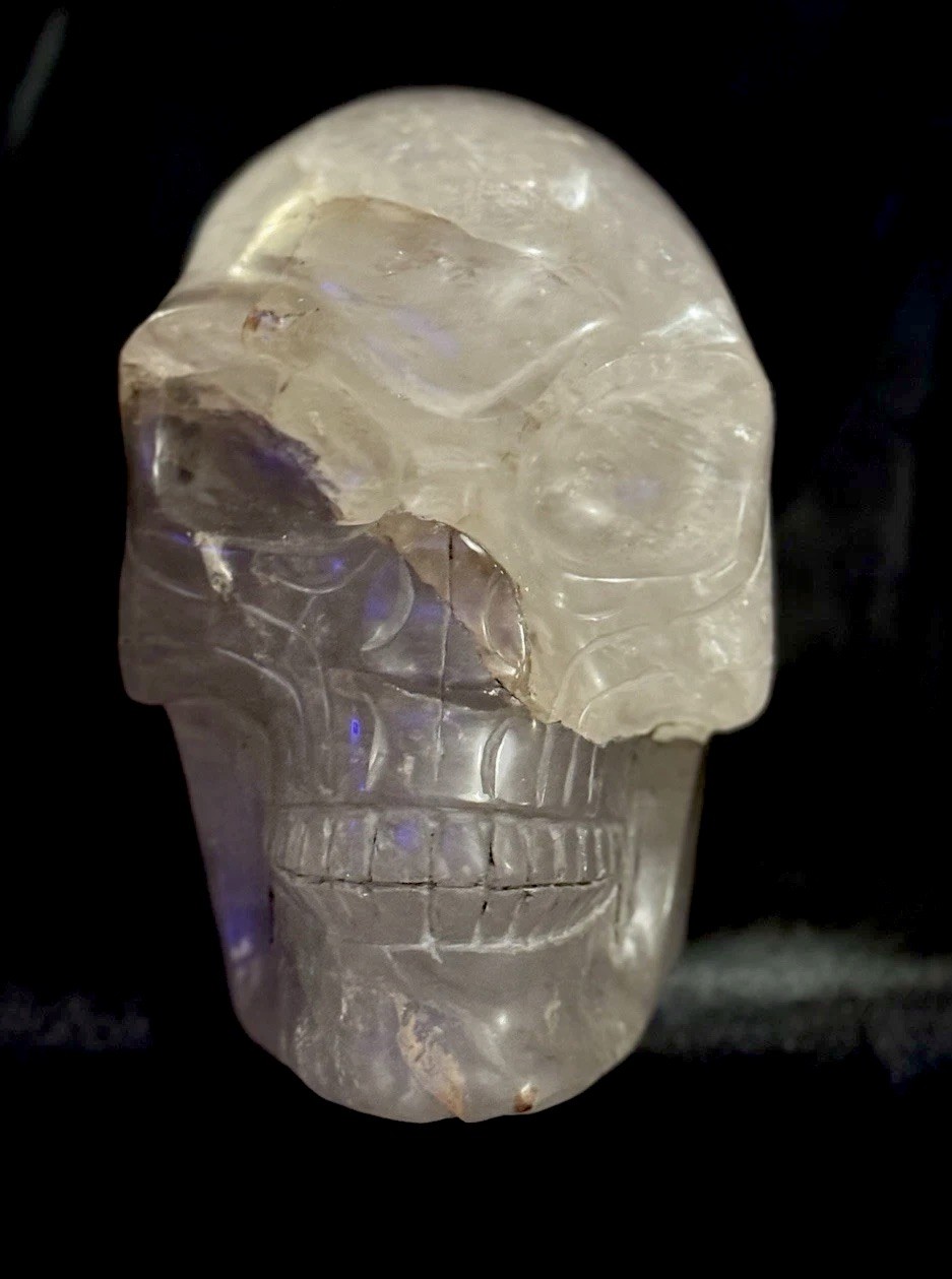 Large 50 lb Crystal Quartz Alien Skull 16” Hand Carved Collector Specimen