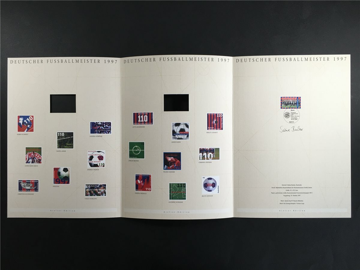 ART EDITION 1997/29 FC BAYERN MUNICH FCB MUNICH SOCCER FOOTBALL ART EDITION 1997/29 FC BAYERN MUNICH FCB MUNICH SOCCER FOOTBALL
