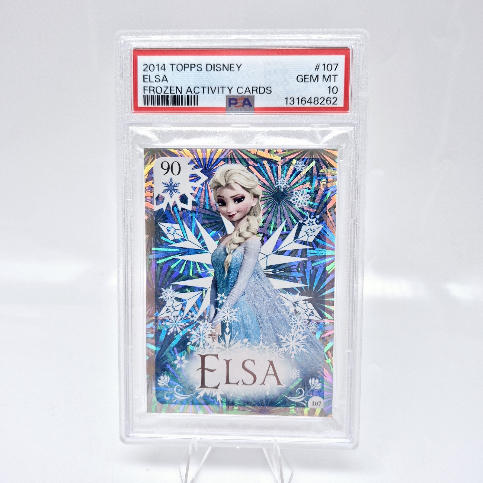 LOW POP 2014 Topps Disney Frozen #107 Elsa PSA 10 Holo Foil 1st Edition LOW POP 2014 Topps Disney Frozen #107 Elsa PSA 10 Holo Foil 1st Edition