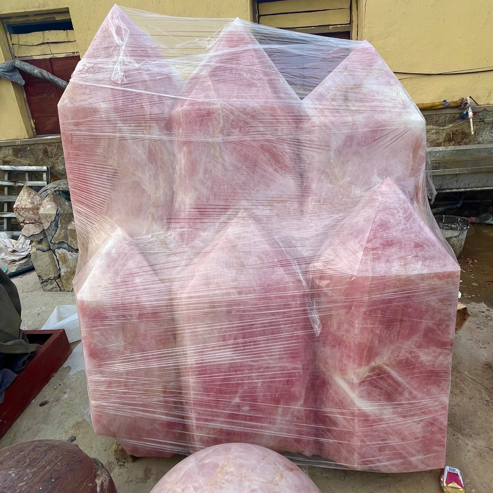 8536LB big natural pink rose quartz obelisk cluster crystal wand healing 8536LB big natural pink rose quartz obelisk cluster crystal wand healing