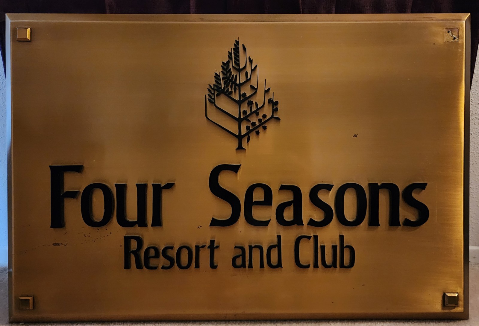 Four Seasons Hotel Resort & Club Dallas At Las Colinas Street Entrance Sign 1986