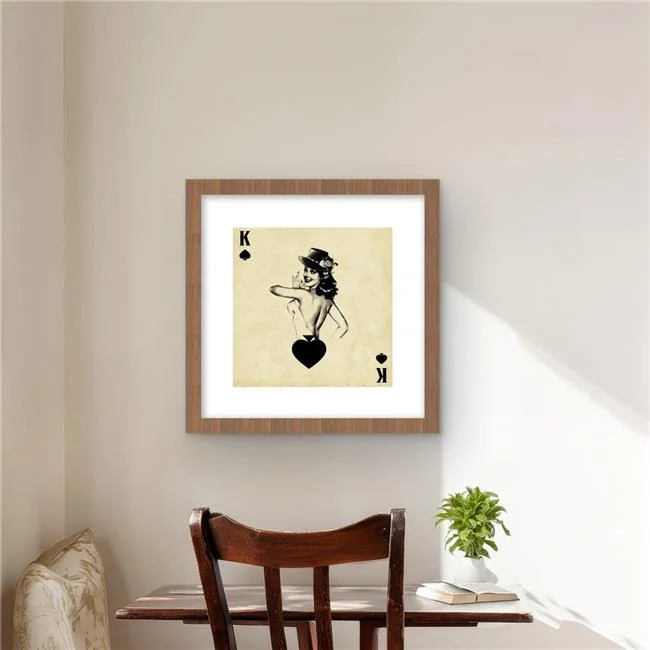 Begin Home Decor C1FM1616NA6GS3 16 x 16 in. King of Spades - Man Cave Framed ... Begin Home Decor C1FM1616NA6GS3 16 x 16 in. King of Spades - Man Cave Framed ...