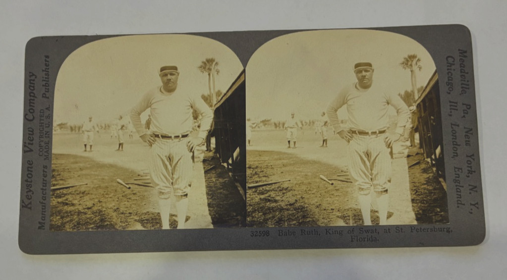 BABE RUTH STEREOVIEW BY KEYSTONE TITLED BABE RUTH STEREOVIEW BY KEYSTONE TITLED