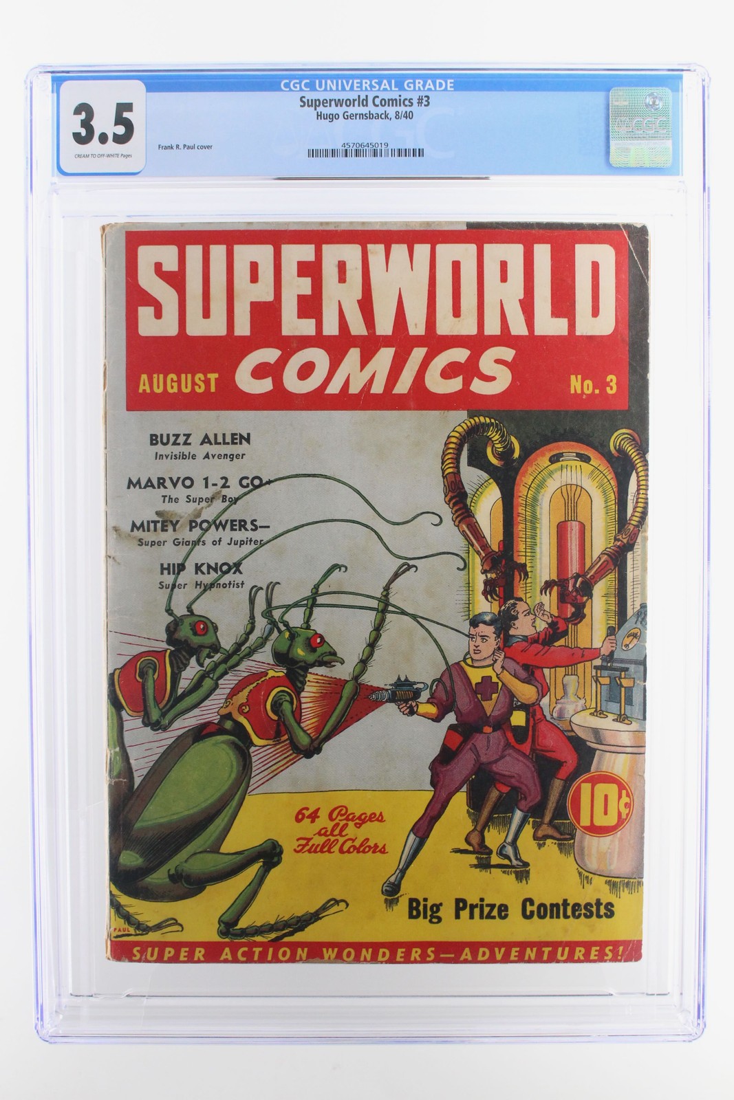 Superworld Comics #3 - Hugo Gernsback 1940 CGC 3.5 Superworld Comics #3 - Hugo Gernsback 1940 CGC 3.5