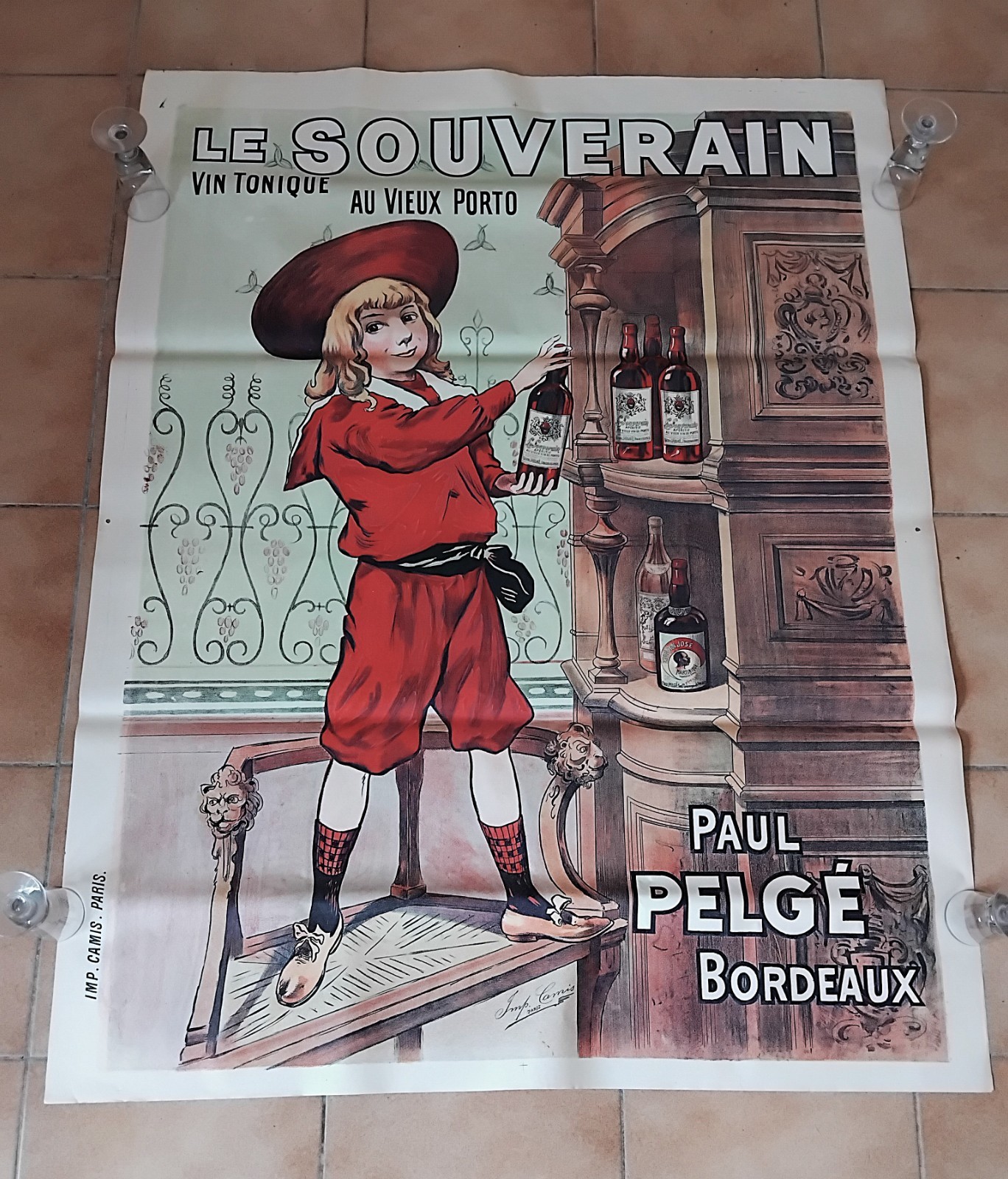 Old original poster LE SOVEREIGN de Paul Bergé imp Camis early 20th century Old original poster LE SOVEREIGN de Paul Bergé imp Camis early 20th century
