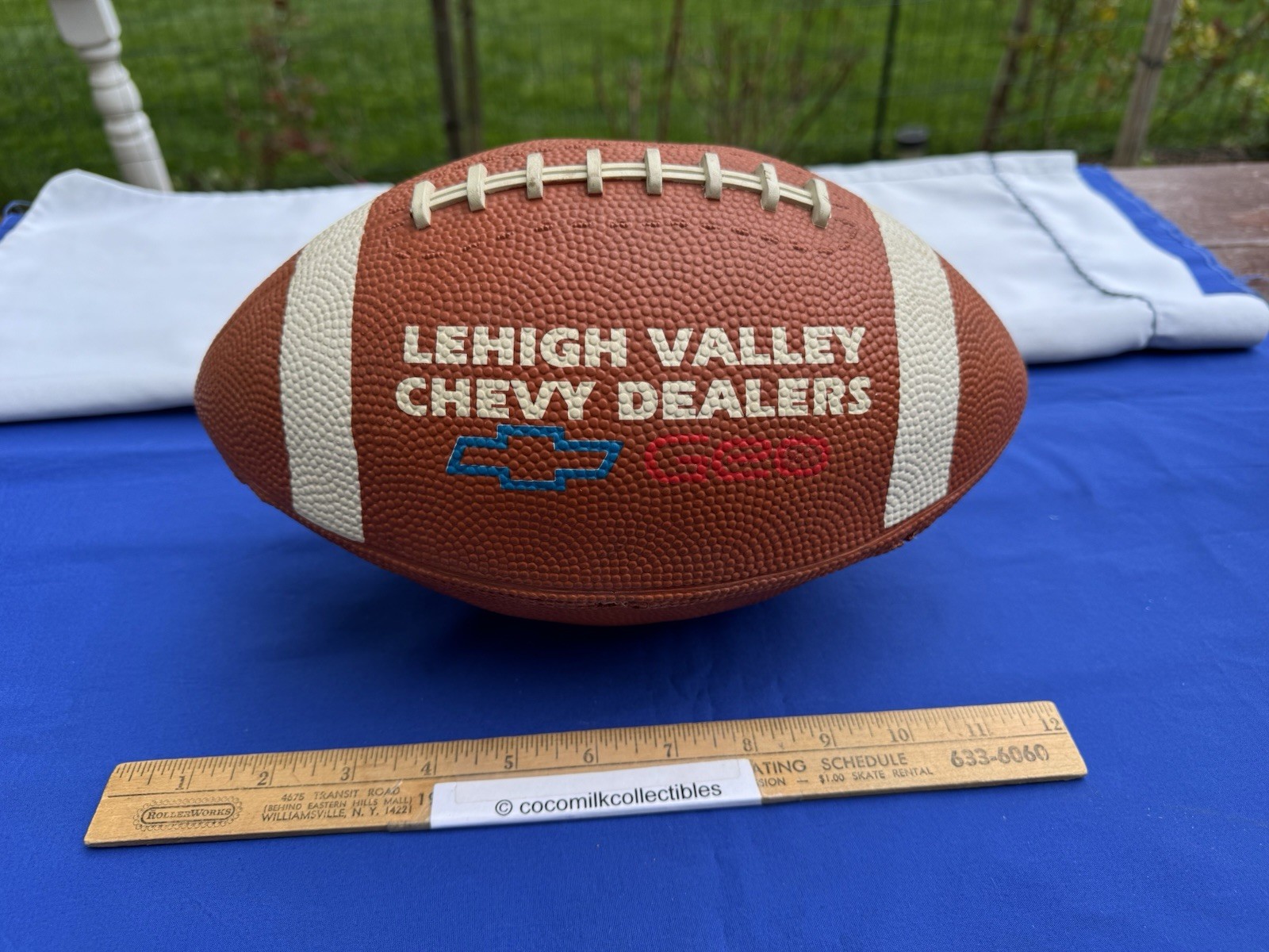 1980's Advertising Football Lehigh Valley PA Chevy Dealers Geo Chevrolet Baden
