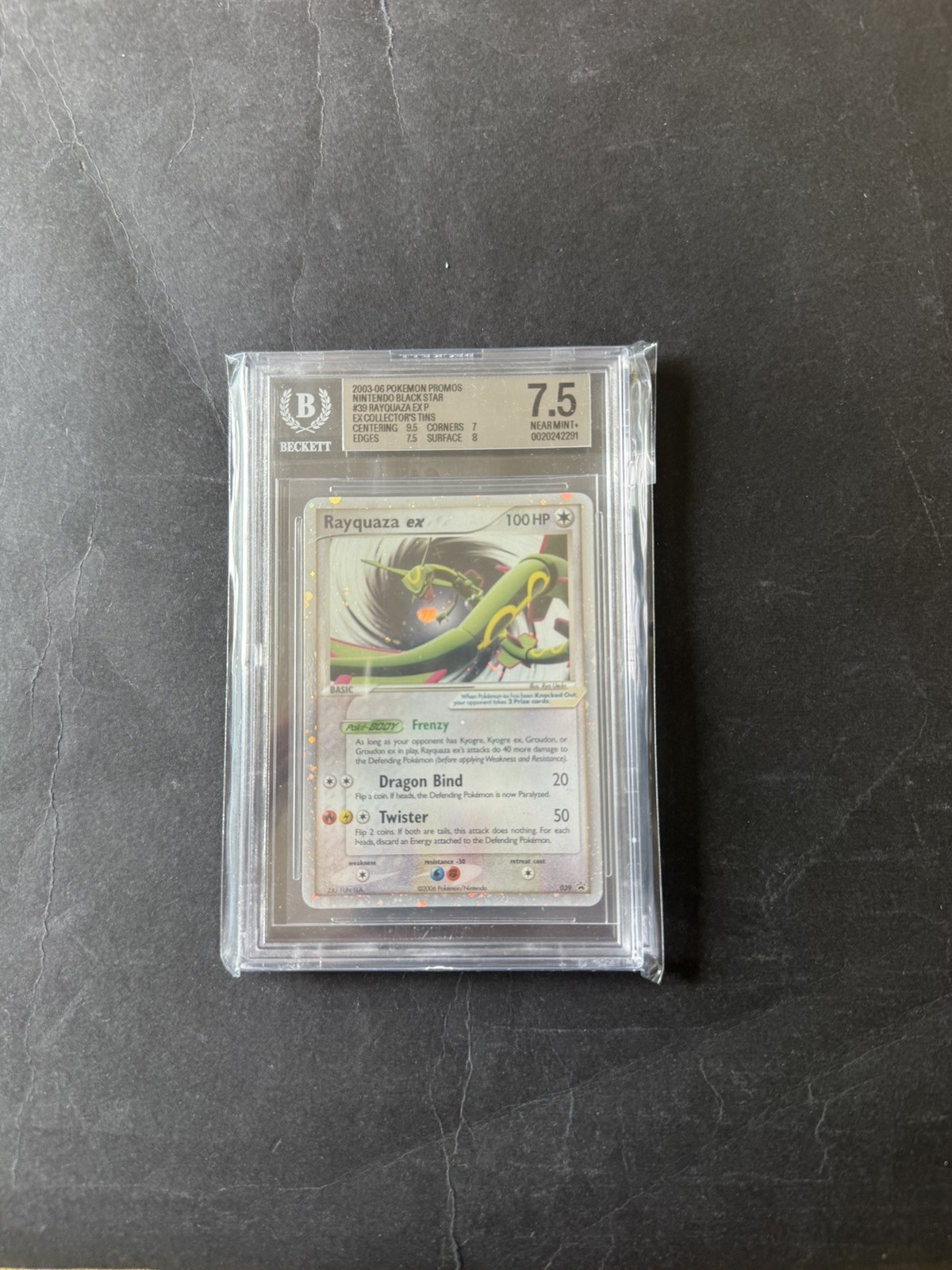 2003-06 Pokemon Rayquaza Ex #039 Promos Nintendo Black Star BGS 7.5 2003-06 Pokemon Rayquaza Ex #039 Promos Nintendo Black Star BGS 7.5