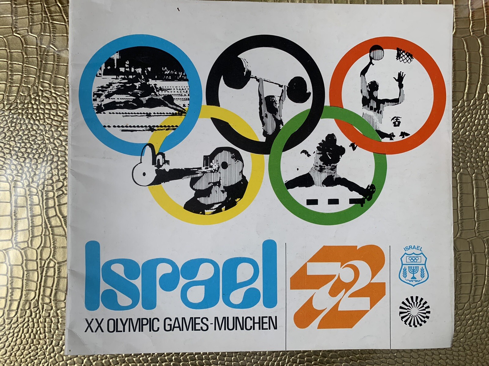 1972 Munich Olympics Israel Athletes Delegation Brochure; Original Judaica, Rare