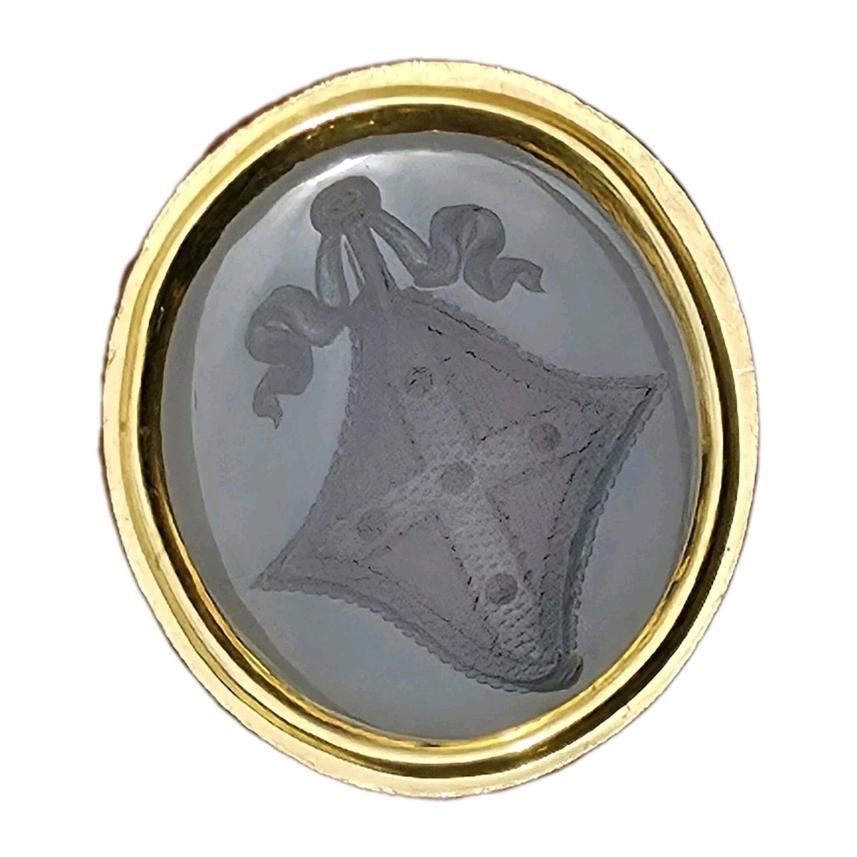 Henry Greville 3rd Earl of Warwick Gold Armorial Intaglio Wax Seal Matrix FOB UK
