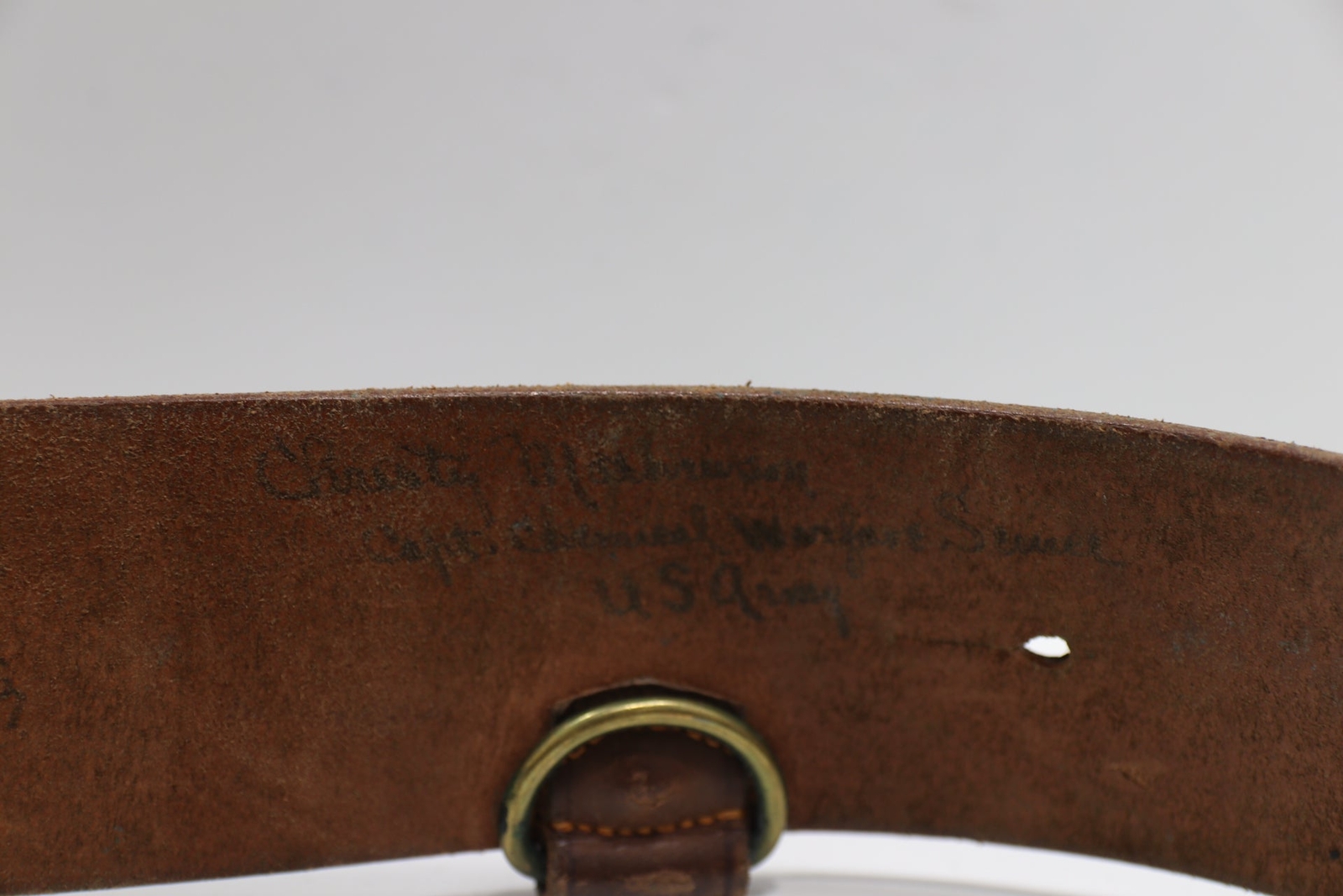 CHRISTY MATHEWSON SIGNED Sam Browne Belt w/Capt.ChemWarfare NY GIANTS PSA CHRISTY MATHEWSON SIGNED Sam Browne Belt w/Capt.ChemWarfare NY GIANTS PSA