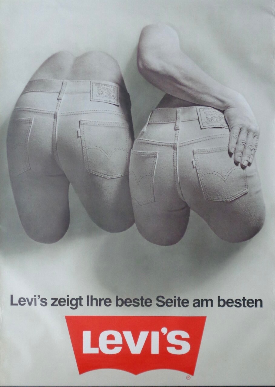 LEVI'S JEANS SHOW HER BEST SIDE BEST original German A0 advertising poster NM 72 LEVI'S JEANS SHOW HER BEST SIDE BEST original German A0 advertising poster NM 72