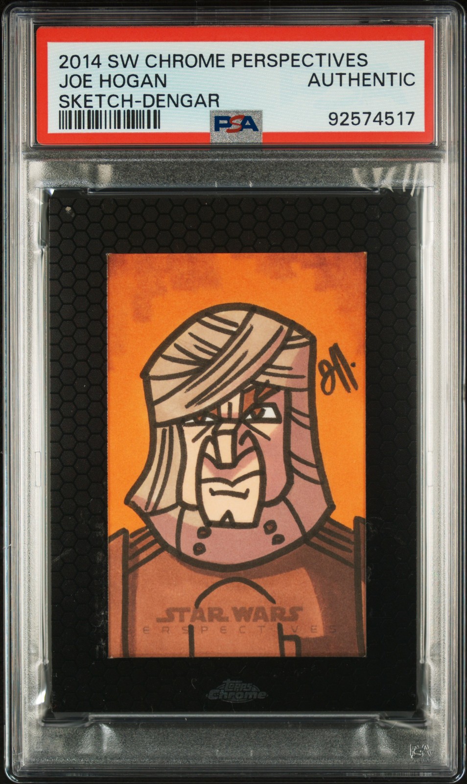 2014 TOPPS STAR WARS CHROME PERSPECTIVES SKETCH DENGAR JOE HOGAN PSA AUTHENTIC 2014 TOPPS STAR WARS CHROME PERSPECTIVES SKETCH DENGAR JOE HOGAN PSA AUTHENTIC