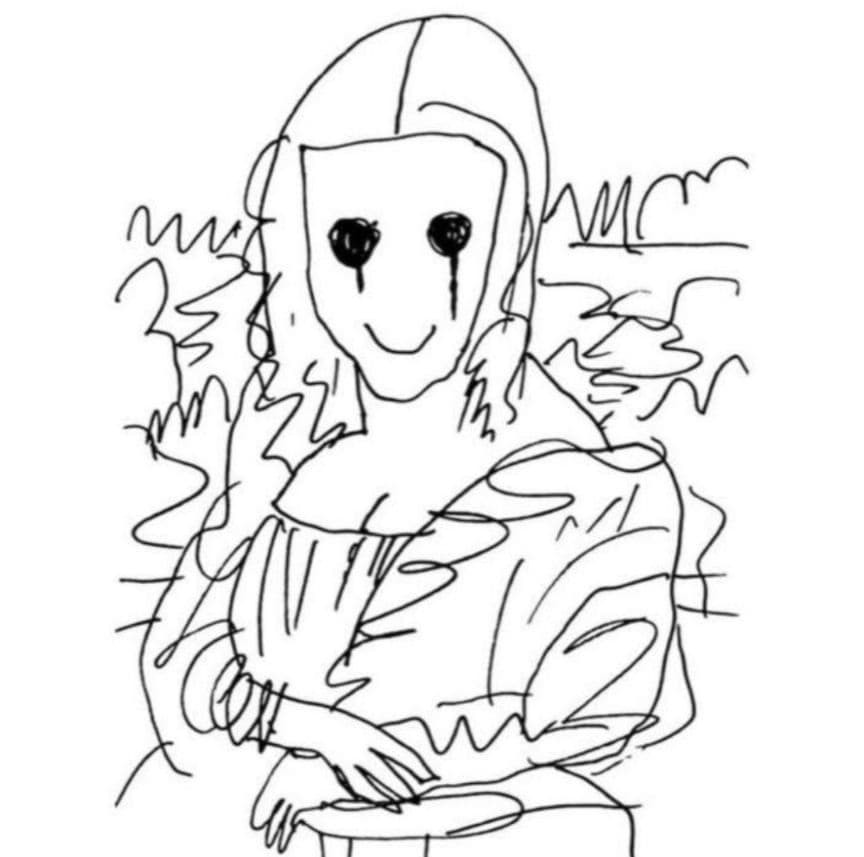 MADSAKI Coffee Break Drawing Mona Lisa