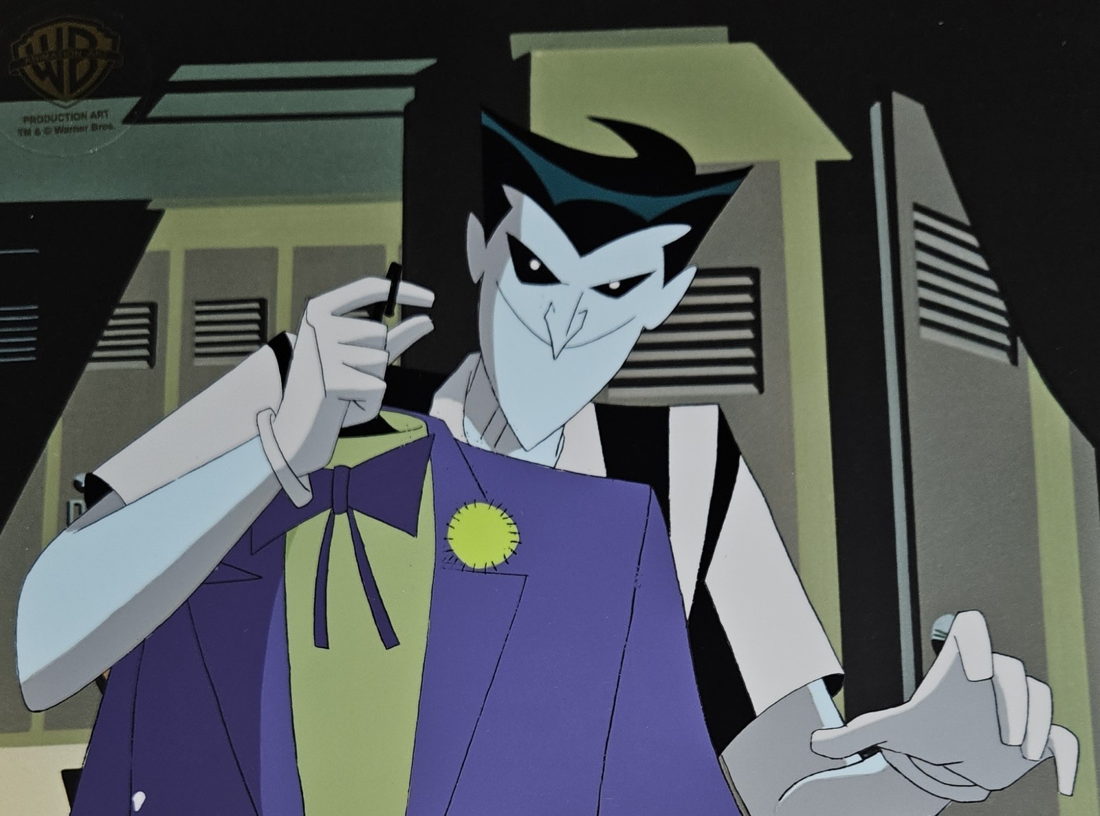 Batman Animated Series Original Cel The Joker Worlds Finest w Drawing Batman Animated Series Original Cel The Joker Worlds Finest w Drawing