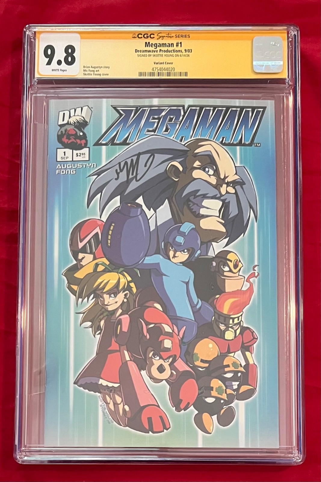 Megaman #1 Variant Signed by Skottie Young CGC 9.8 2003 Dreamwave Productions