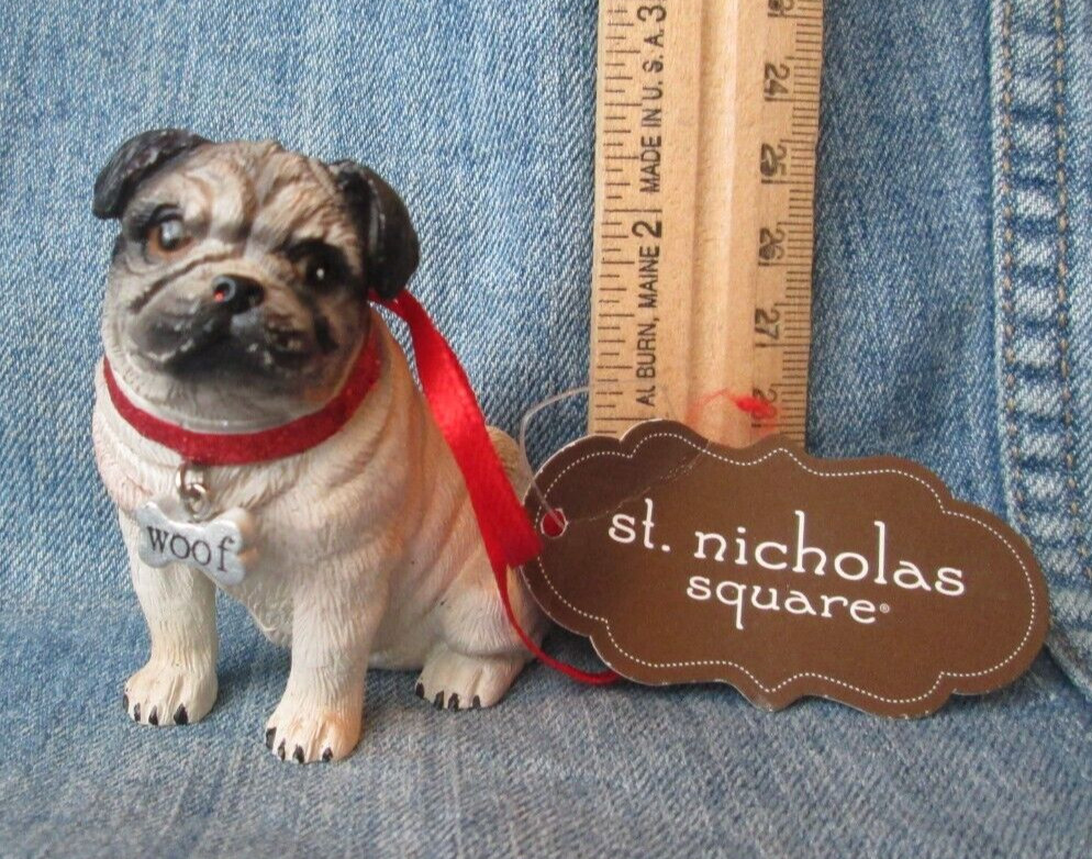 PUG DOG Vintage Christmas Tree Ornament OR43 PUG DOG Vintage Christmas Tree Ornament OR43