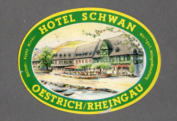 Hotel luggage label very pretty . country unknown #541