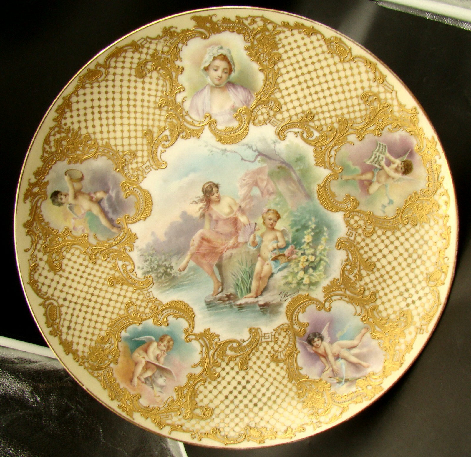 French Museum Sevres Porcelain Centerpiece Tazza & Charles Christofle & Cie Base French Museum Sevres Porcelain Centerpiece Tazza & Charles Christofle & Cie Base
