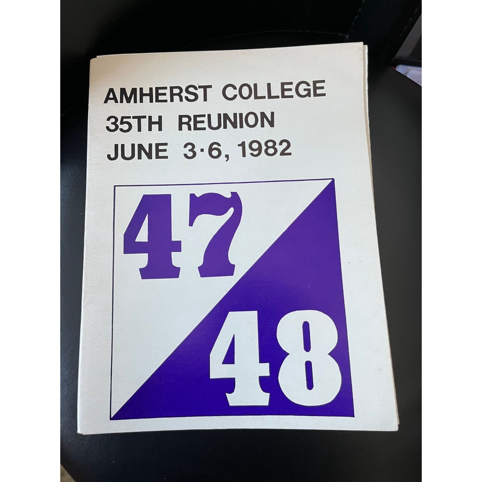 Amherst College 35th Reunion Book June 3-6, 1982 A Letter From The President Amherst College 35th Reunion Book June 3-6, 1982 A Letter From The President