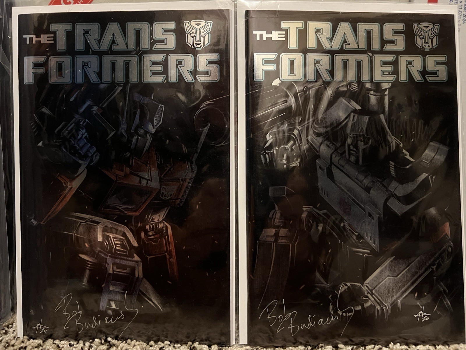Transformers #1 40th Gabriele Dell’Otto Foil Set / BOB BUDIANSKY SIGS Transformers #1 40th Gabriele Dell’Otto Foil Set / BOB BUDIANSKY SIGS