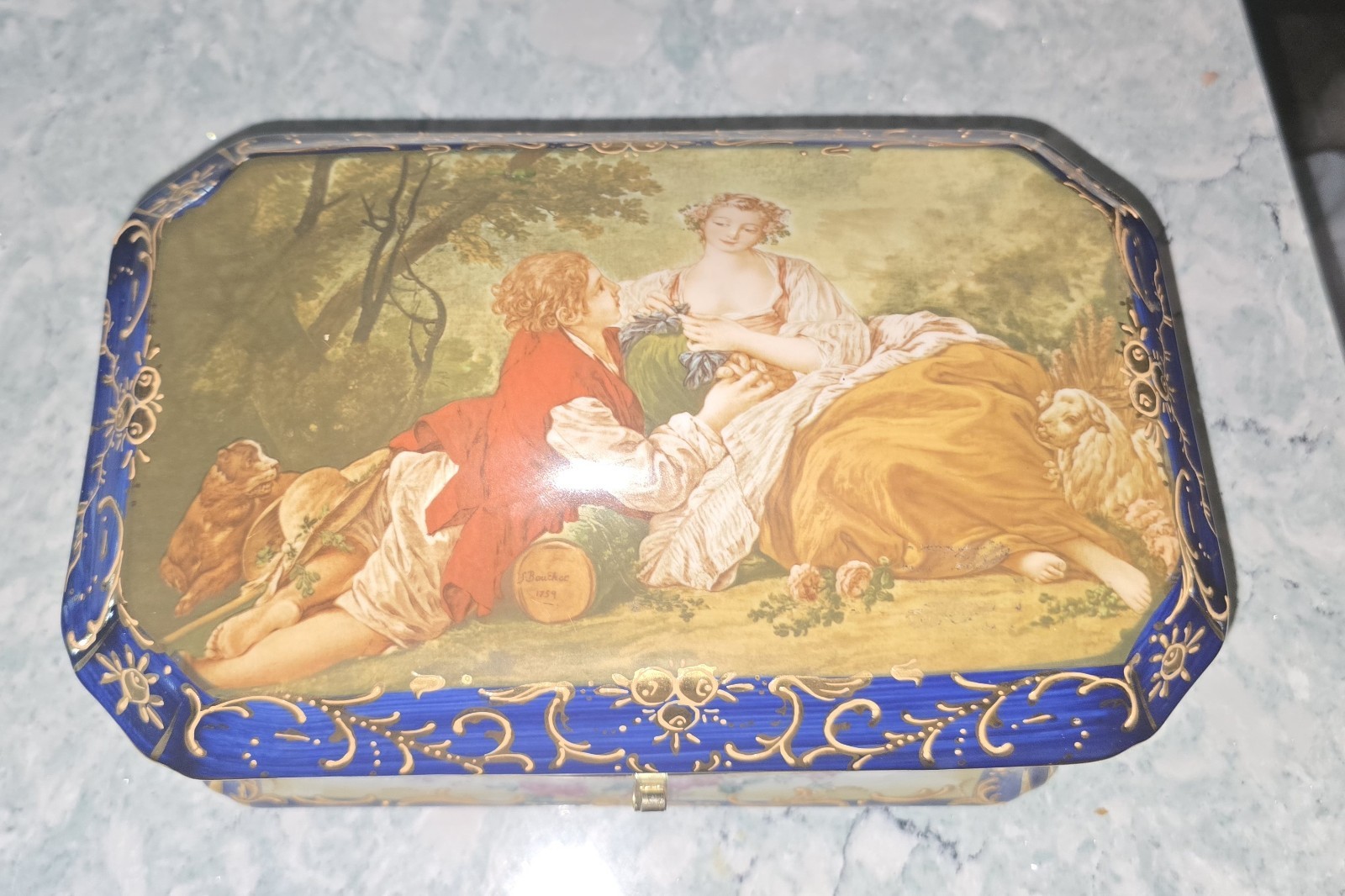 German Porcelain factory Reinhold Schlegelmilch Rococo Floral Dresser 10