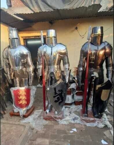 Medieval Armor Suit Wearable Halloween Costume Knight Full Body Set Of 3 unit