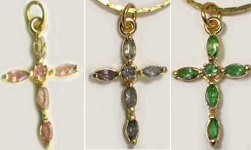 Alexandrite 14kt Gold Cross ½ct Antique 19thC Russian Color-Change Real Natural Alexandrite 14kt Gold Cross ½ct Antique 19thC Russian Color-Change Real Natural