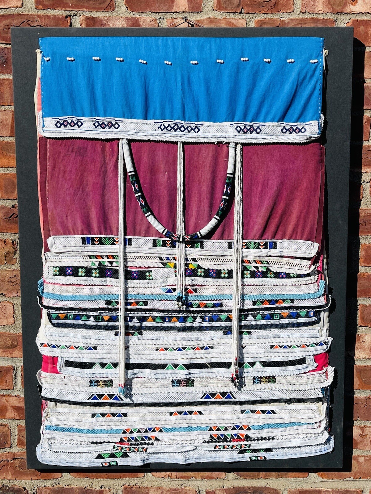 Exceptional 1930's Ndebele Beaded South African Zulu Wedding Cape. 15 Panels.