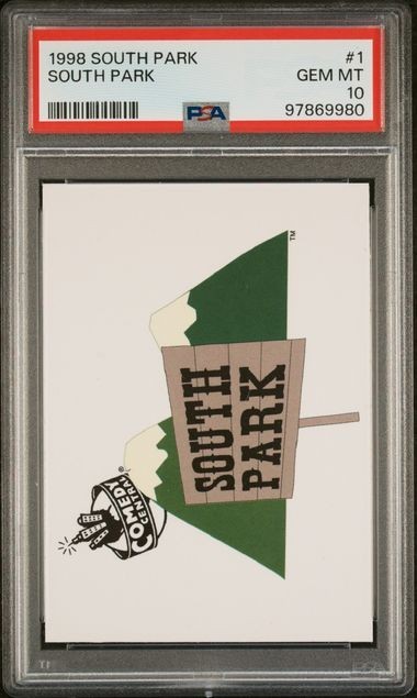 RARE PSA 10 - 1998 South Park #1 - TOPPS Title Trading Card RARE PSA 10 - 1998 South Park #1 - TOPPS Title Trading Card