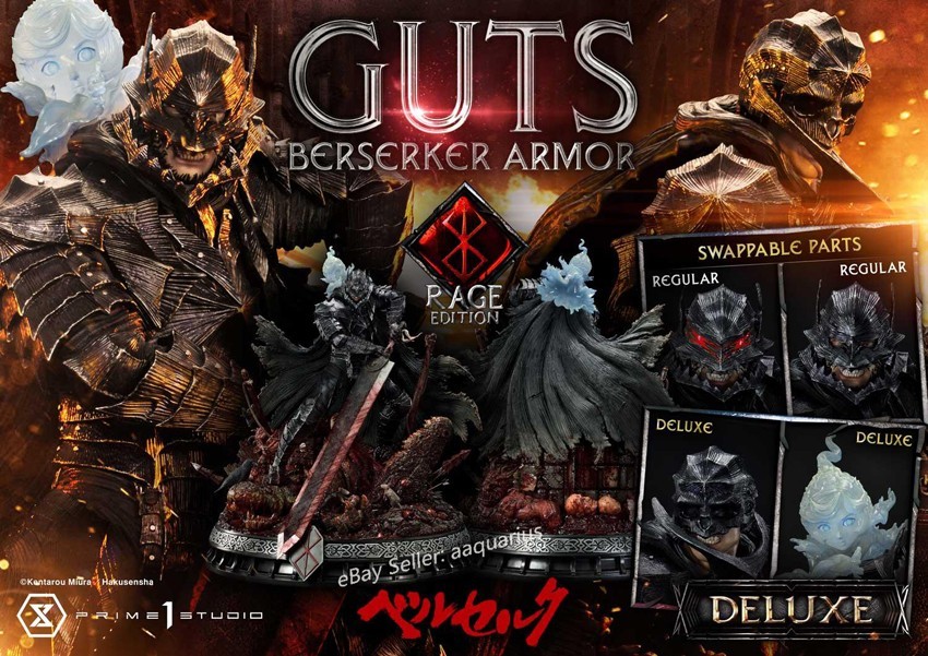 Prime 1 Studio UPMBR-18DX Berserk Guts Deluxe Statue, Brand New & Authentic