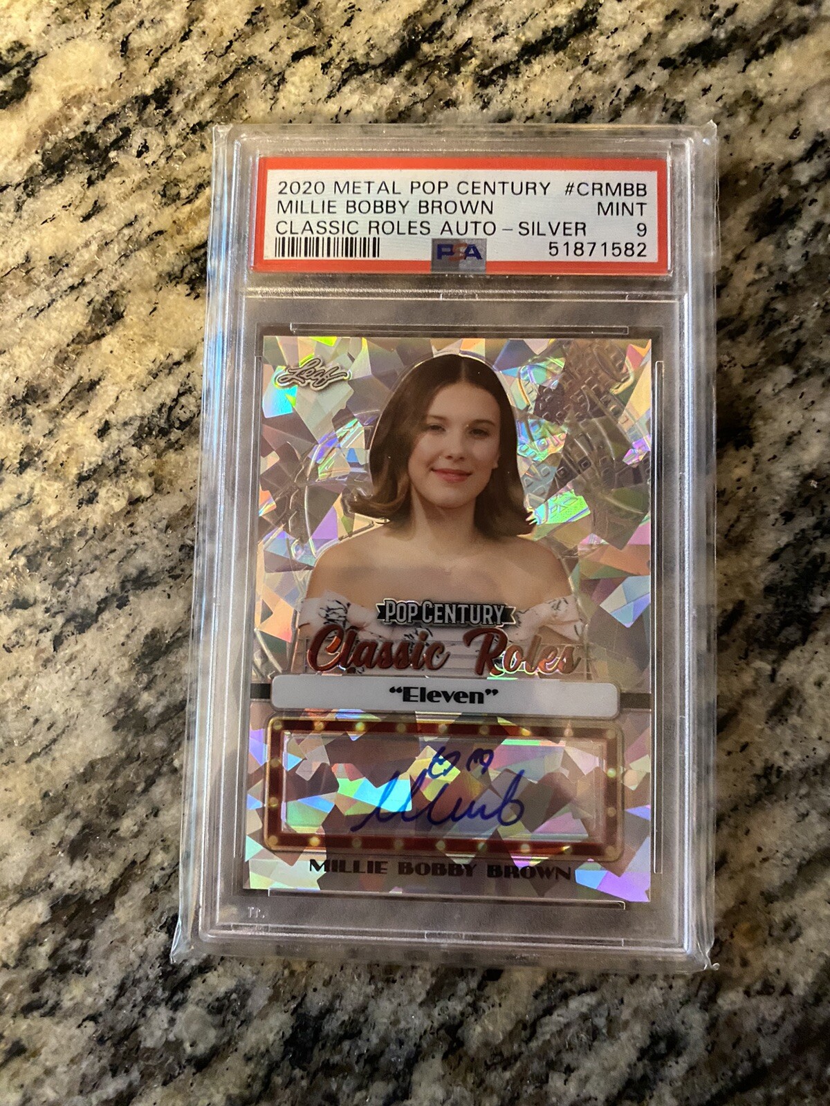 2020 Metal Pop Century Millie Bobby Brown Classic Roles Auto Silver Psa 9 Mint