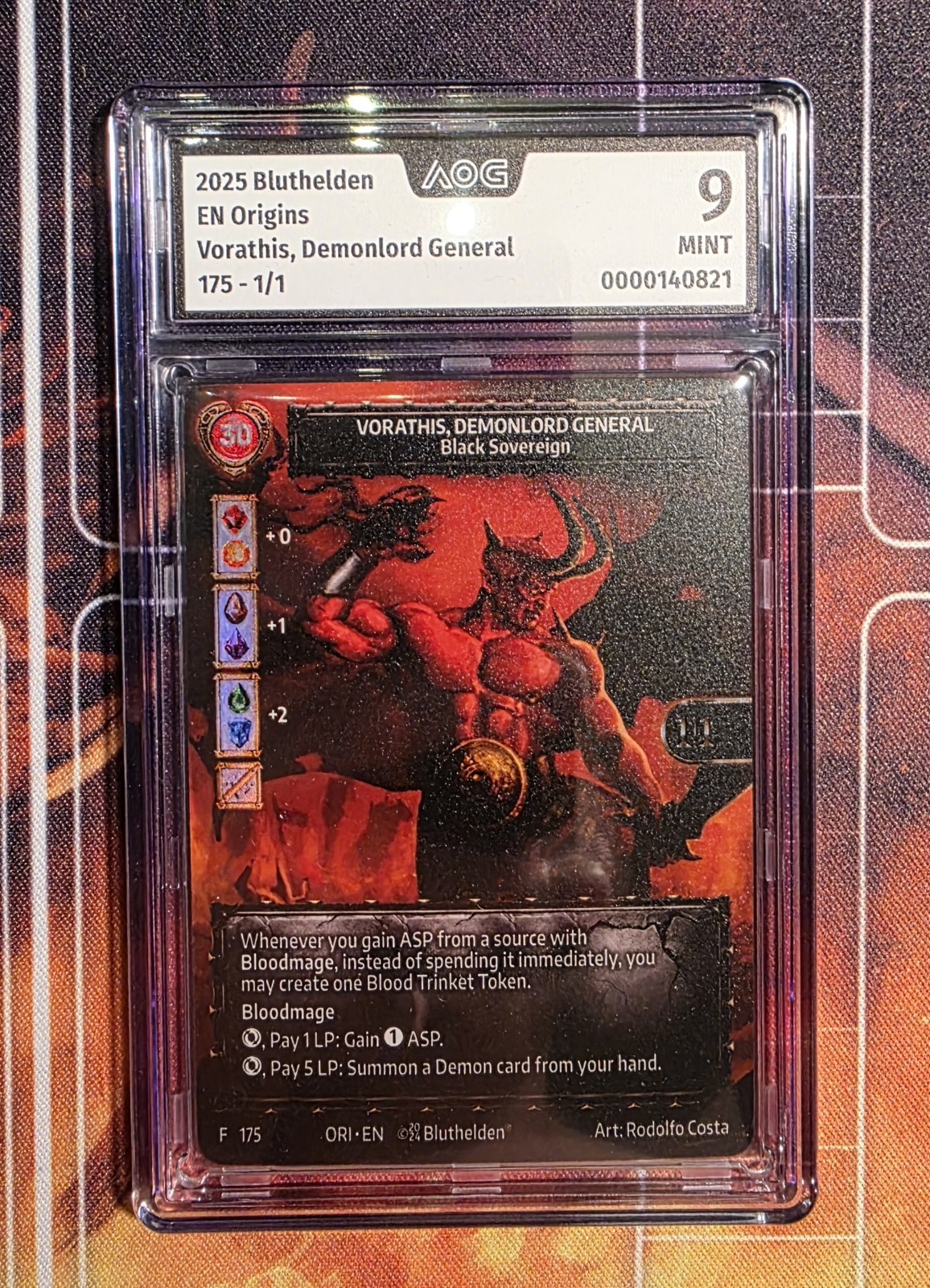 Blood Heroes Origin 1st / Vorathis, Demonlord General 1/1 (One Of A Kind) / AOG 9 Blood Heroes Origin 1st / Vorathis, Demonlord General 1/1 (One Of A Kind) / AOG 9