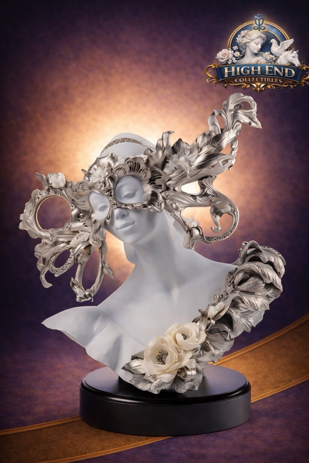 NIB Lladro Carnival Fantasy Sculpture. Limited Edition. Silver Lustre 01011891