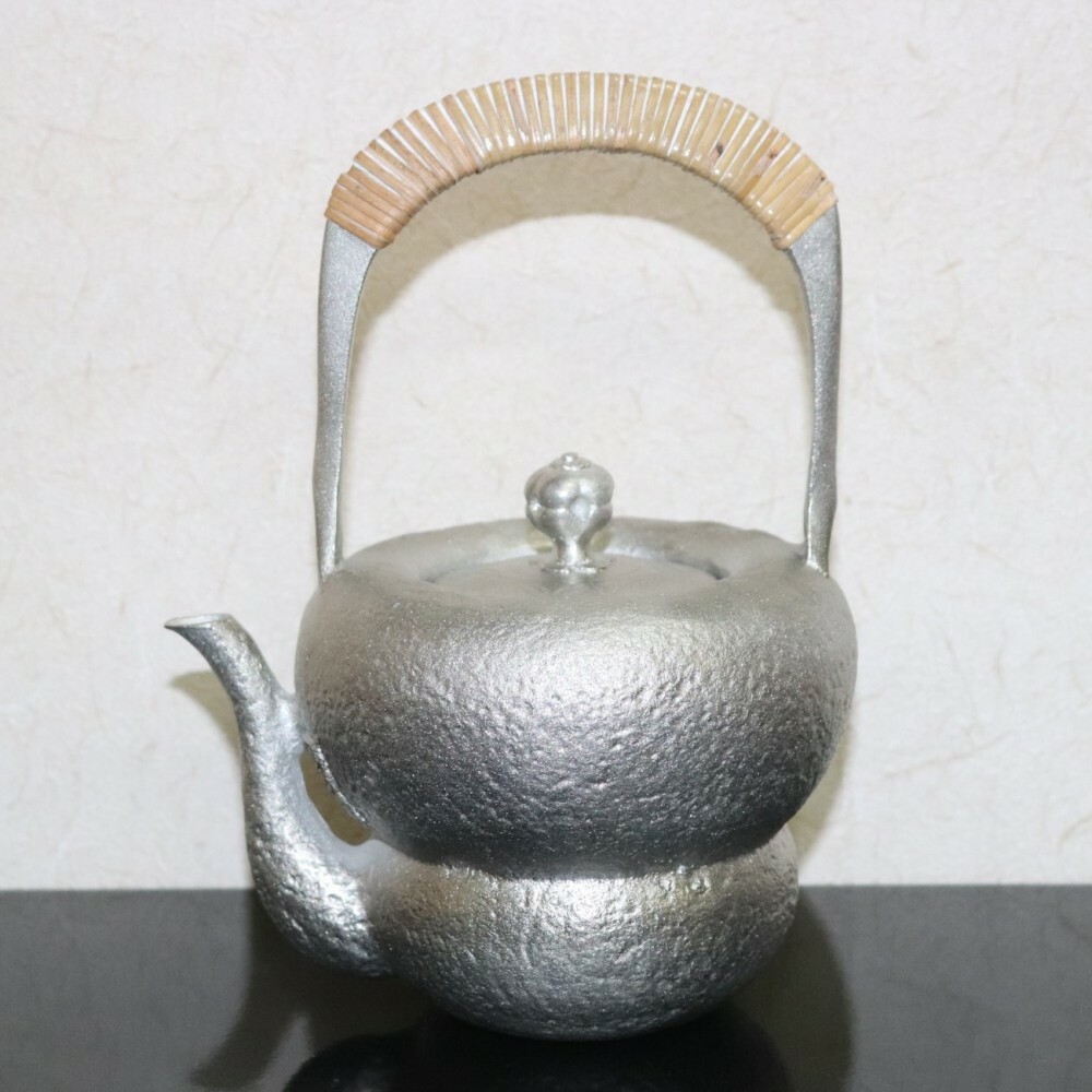 Kyusu Takaoka Traditional Craft Japanese Tin Tea pot Gourd motif Japan