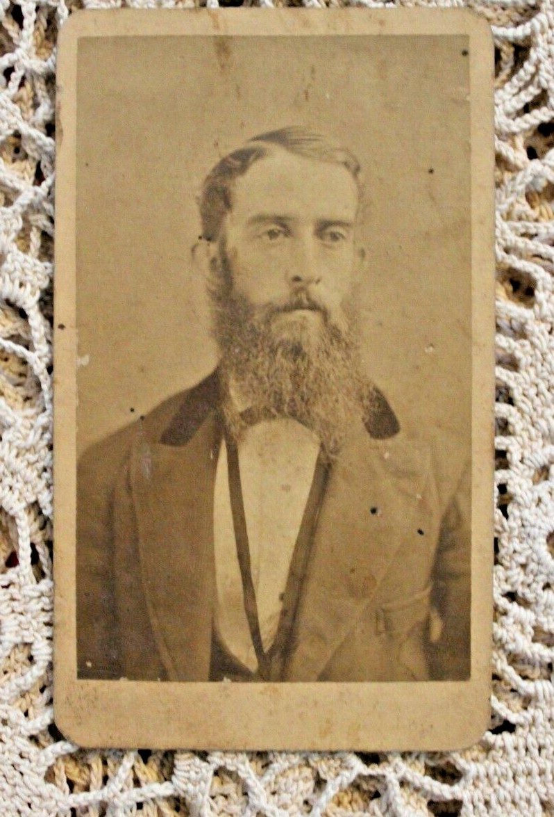 Antique Mid 1800's Photograph / Photo Man w Beard Saint Louis Antique Mid 1800's Photograph / Photo Man w Beard Saint Louis