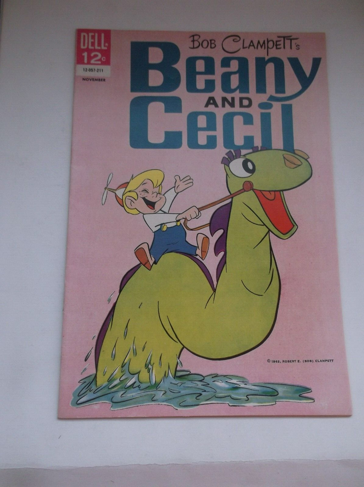 DELL: BOB CLAMPETT'S BEANY AND CECIL #2, RARE IN THIS GRADE, 1962, VF- (7.5) DELL: BOB CLAMPETT'S BEANY AND CECIL #2, RARE IN THIS GRADE, 1962, VF- (7.5)