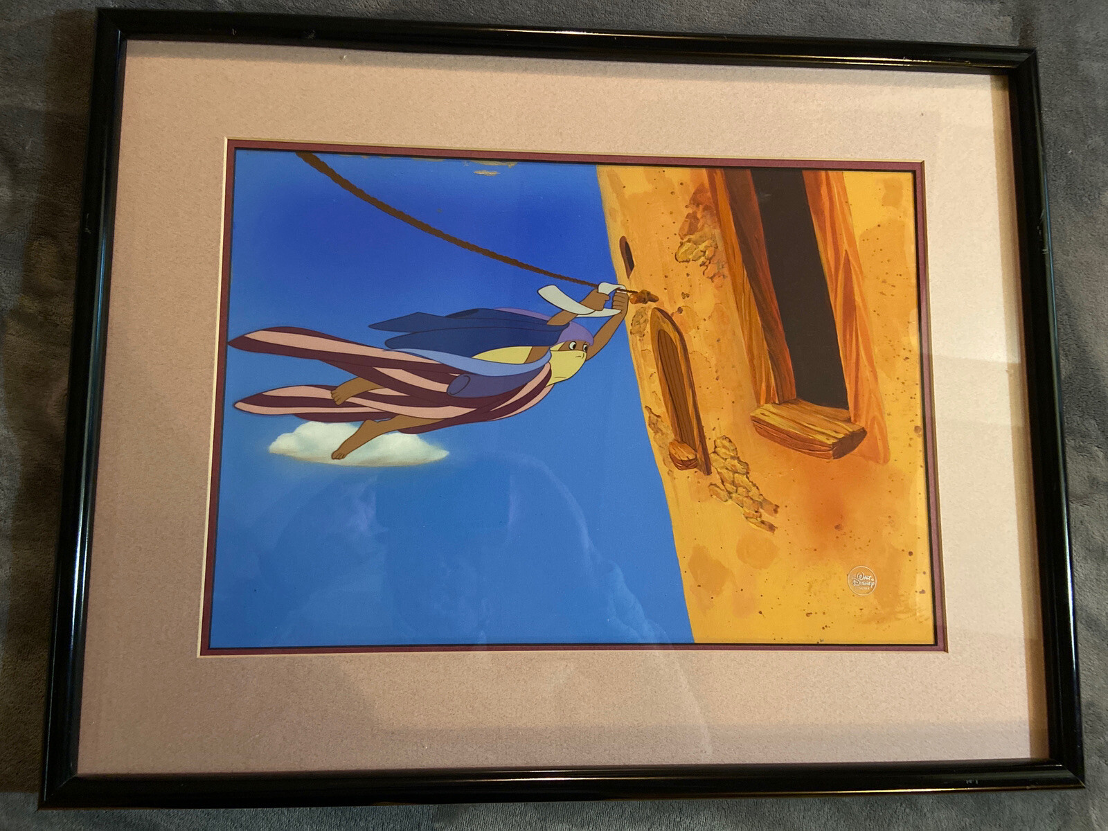 Disney’s Aladdin 1992 Production Background Cel, “ One Jump Ahead” Disney’s Aladdin 1992 Production Background Cel, “ One Jump Ahead”